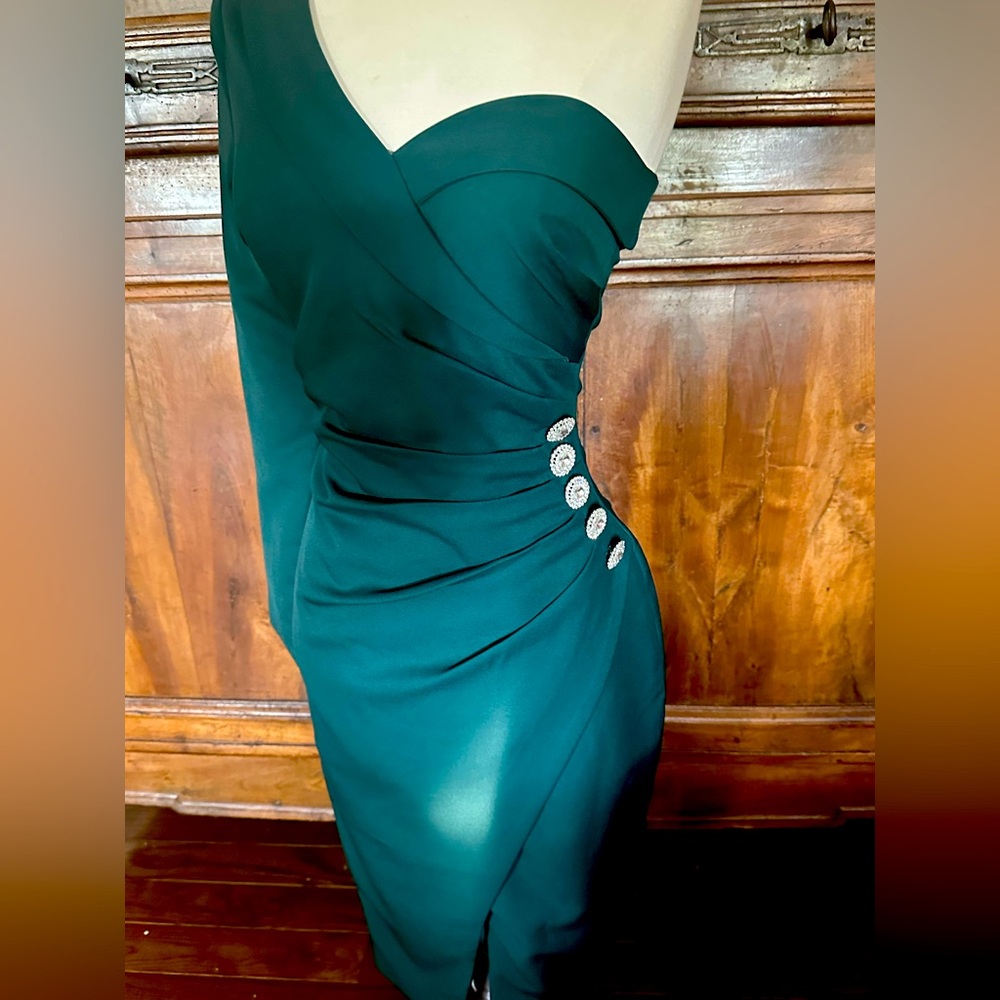 Lavish  Alice Elegant Green Strapless blazer Dress button size 4